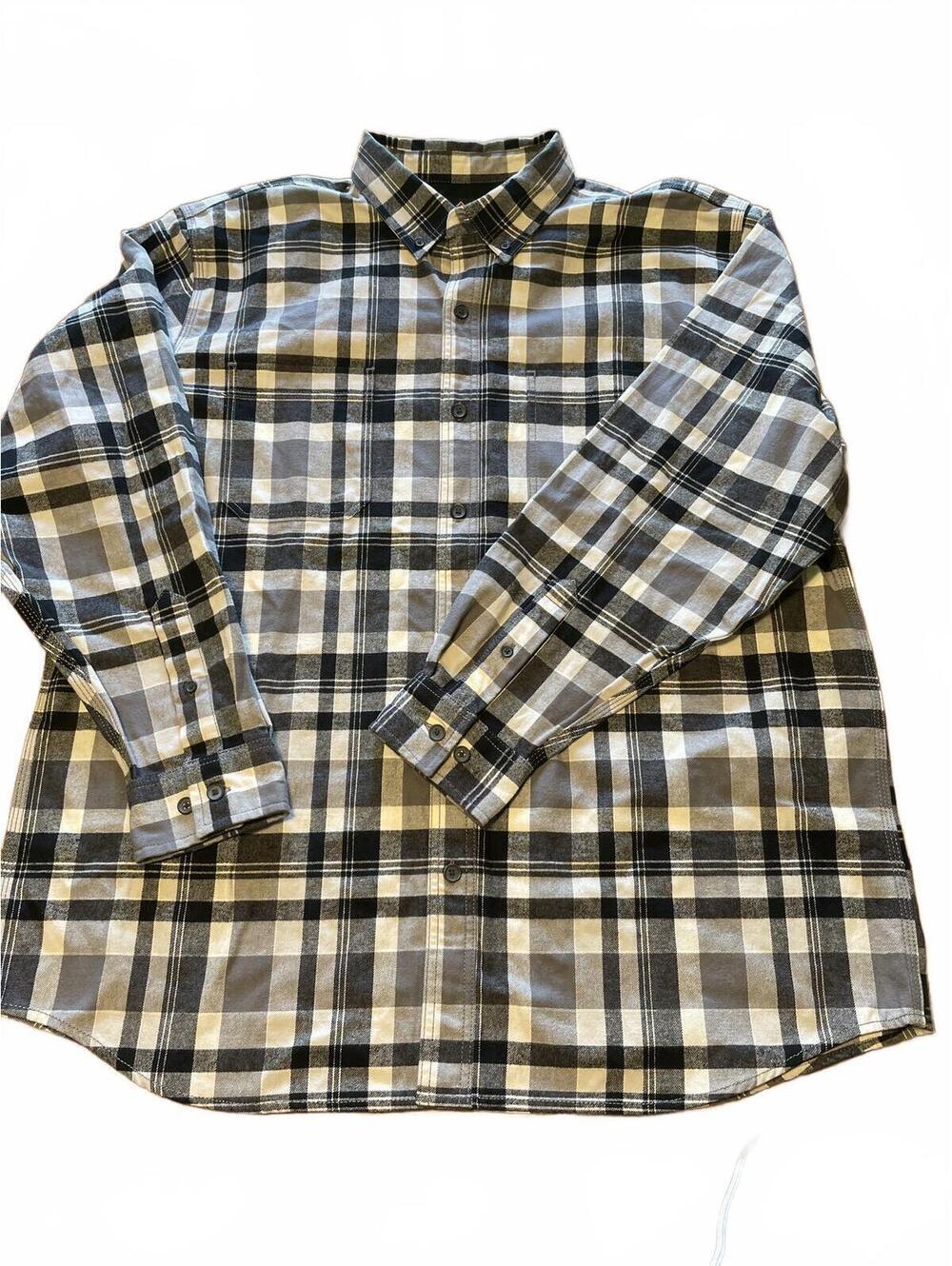 Ridgecut Toughwear NWT Heavy Flannel Size 2XL Tall, Long Sleeve Gray Plaid